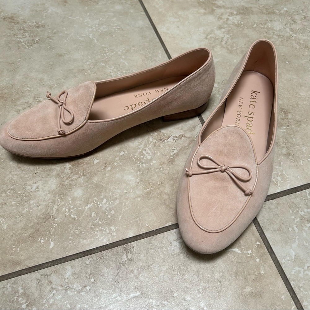 kate spade Blush Pink Suede Loafers - Picture 6 of 7
